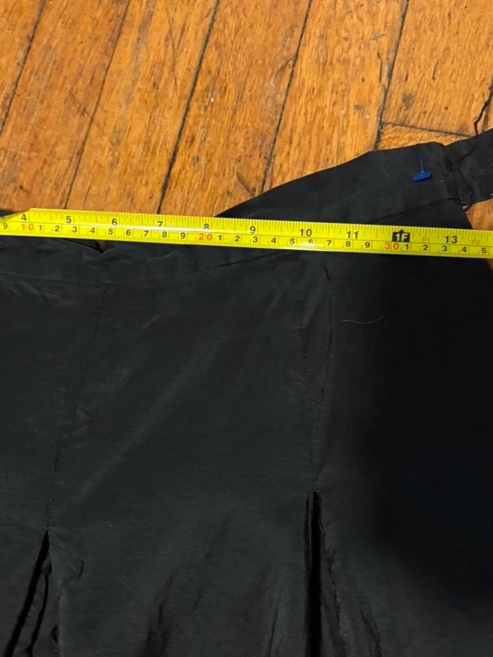 Pure silk vintage 90s Tabolts black long skirt with floral design size 12 fits S - Picture 6 of 7